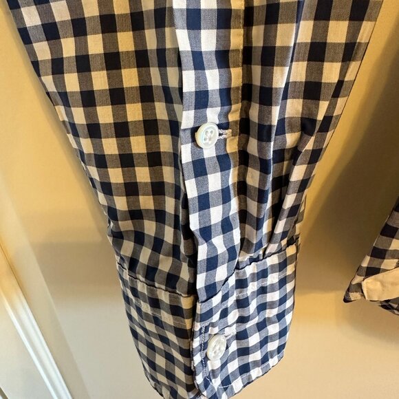 J CREW Gingham Button-Down (THOMAS MASON) [Blue x White] - Picture 4 of 8